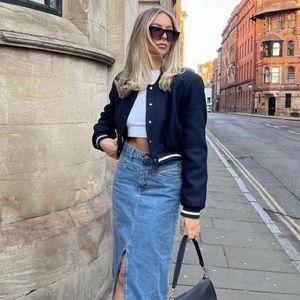 Zara Crop Bomber